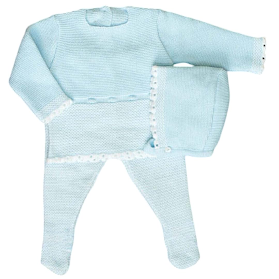 3-Piece Knitted Baby Boy Outfit Set