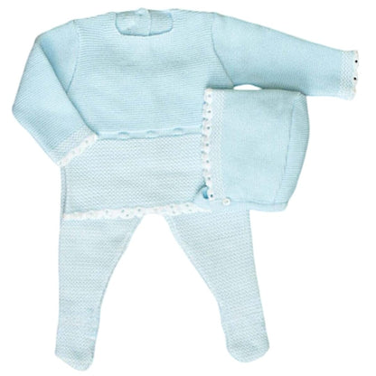 3-Piece Knitted Baby Boy Outfit Set