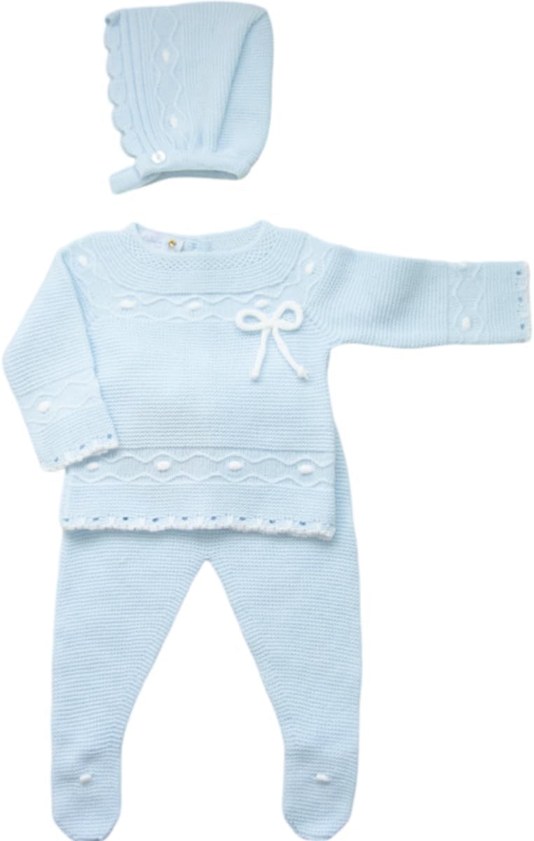 3-Piece Baby Knit Outfit Set, Sweater, Pants and Hat for Boys and Girls