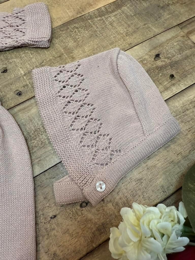 3-Piece Knitted Baby Girl Outfit Set